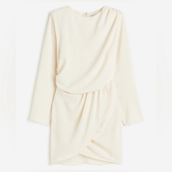 H&M DRAPED MINI DRESS Size Large - Picture 2 of 8